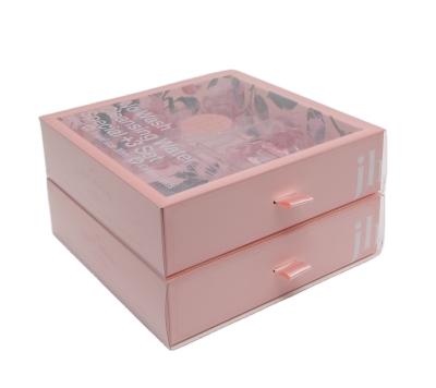 China custom handmade drawer packaging box with plastic insert for sale