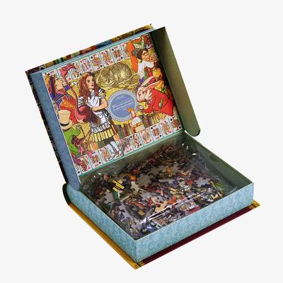 China Fantasy Clamshell Puzzle cardboard Box with Two Side Printing children toy box packaging for sale