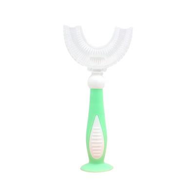 China New Trend 360 Manual Children U Shape Silicone Manual Baby Toothbrush U-Shape Toothbrush Kids Toothbrush For Kids Babysitting for sale