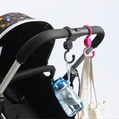 China Wholesale ABS Stroller Accessories Material Baby Stroller Hooks Universal 360 Degree Rotation Hook For Stroller for sale