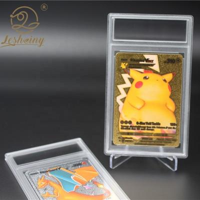 China 63.5mm*88.5mm PSA rated card slabs pokemo card slab grade Leshiny sports ultrasonic trading card case for sale