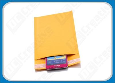 China Yellow / Gold Protective Mailing Bubble Envelopes , Kraft Bubble Mailers 4 × 8 Inch for sale