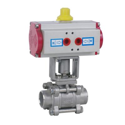 China Refining Pneuamtic Scoket Ball Valves Welding CF8M 1inch 1000WOG for sale