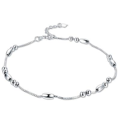 China Trency Anklet Silver Round Beads Simple Zodiac Anklet For Women Fashion STARLAND Chain Jewelry for sale