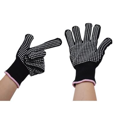 China high temperature anti aramid knitted salon mitt best heat resistant for using hair curling irons and hair flat irons for sale