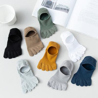 China QUICK DRY Five-finger thongs men's summer cotton boat socks thin socks men's for sale