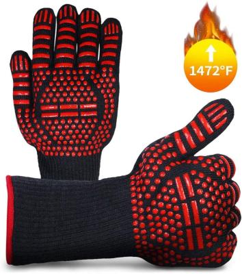 China Cheap Personal Protective Insulation Heat Resistant Gloves For Candy Making, BBQ Silicone Coated Kitchen Cooking Gloves for sale