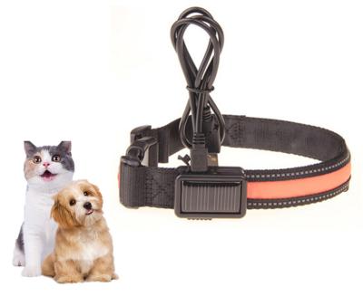 China New Arrival Sustainable Solar Power And With USB Charging Collar, Solar Dog Collar, Led Collar for sale