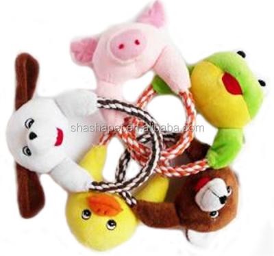 China Viable Pet Sex Toys Squeaker Plush Dog Toys For Cat Bear Dog Frog Pig Duck Stuffed In Pet Product for sale