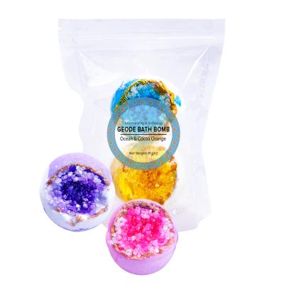 China Natural Essential Oil Hot New Product Natural Shimmer Fizzer Bath Salts Bath Bomb With Sea Salt Bubble Bath Bomb for sale