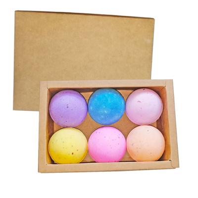 China Spa Hotel Travel Home Private Label Soothing Colorful Fizzy Ball Bath Bomb with Essential Oil Skin Care Set for sale