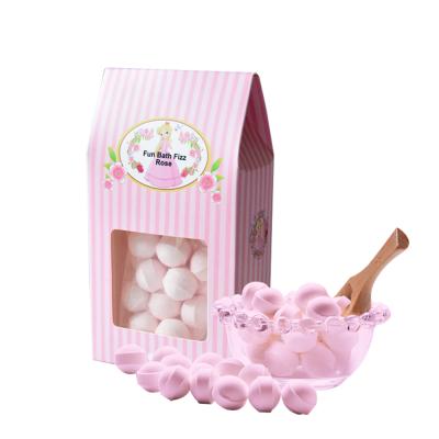 China Home Hotel Spa OEM Natural Skin Care Bath Ball Organic Displacement Bath Fizzer Scented Mini Bath Bomb for sale