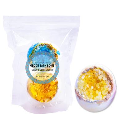 China Skin Care Amazon Supplier OEM Perfume Essential Oil Bath Salt Bath Bomb Rich Bubble Foam Packaging In Bottle For Shower for sale