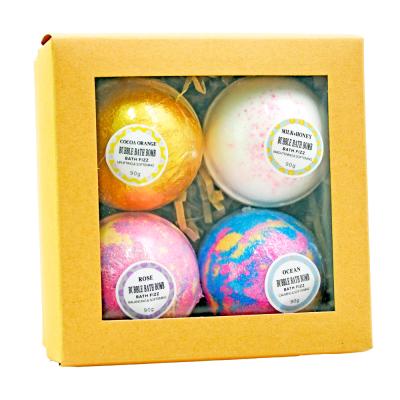 China Custom Home Hotel Travel Spa OEM Christmas Bath Bomb Bubble Bath Ball Gift Set Colorful Fizzy Bomb for sale