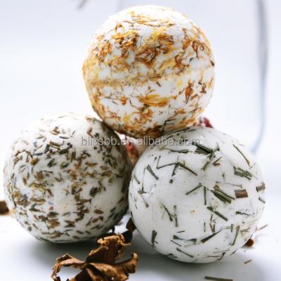 China Wholesale Hot Selling Pain Relief Bath Creamer Shea Butter Bath Bomb With Dried Flower Bath Fizzy for sale