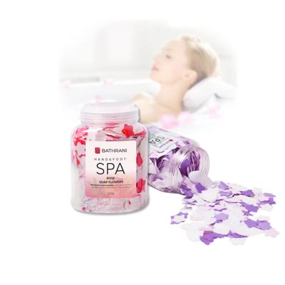 China Hot Sale Wholesale Perfume Bath Confetti Petals Base Cleansing Colorful Lavender Scented Flower Soap Bath for sale