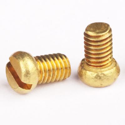 China Customized Brass Copper Slotted Head Cap Brass Half Round Machine Screw for sale