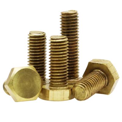 China M4 M5 M6 M8 M10 M12 M14 M16 Brass Brass Hexagon Head Machine Bolts for sale