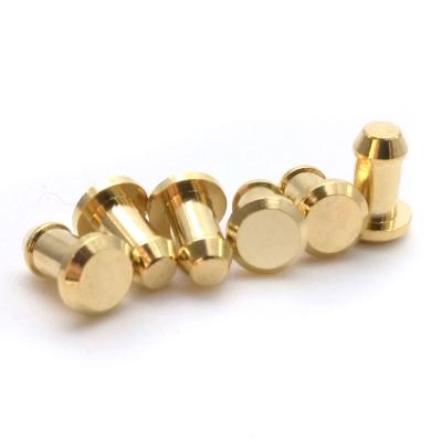 China Brass Taper Head Copper Brass Screws Custom Rivets For Handbags for sale