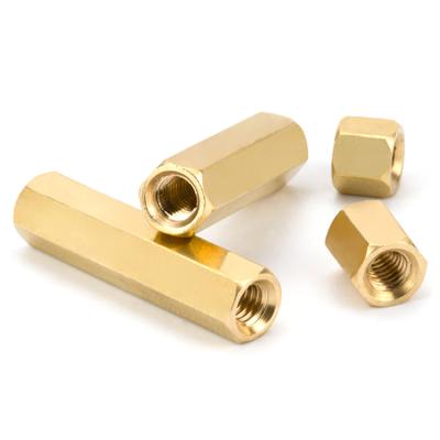 China Single Copper Hexagon Standoff Spacer Female Threaded Brass Hex Standoff Stud for sale