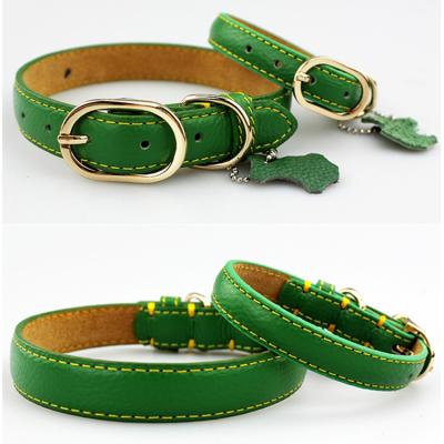 China New Thoughtful Luxury Custom Dog Collar Leather Padded Personalized PU Leather Dog Collar Leash for sale