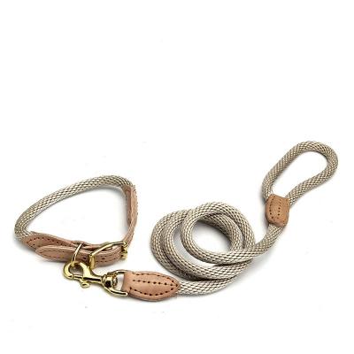 China Bulk Ombre Pet Apparel Accessories New Year Cotton Slip Chinese Pointed Dog Collar and Leash Set Stocked for sale