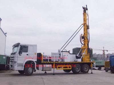 China Sinotruk Truck Mounted Water Well Drilling Rig , Cummins Engine Hydraulic Water Drilling Equipment for sale