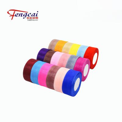 China High tenacity 16mm-25mm manufactures factories custom organza ribbon for gift wrapping accessories ribbon organza for sale