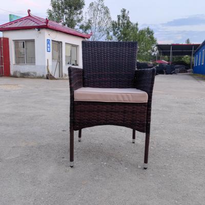 China Weather Outdoor Furniture Wholesale French Garden Bistro Patio Furniture Table Chair Outdoor Set Rattan Bistro Set for sale