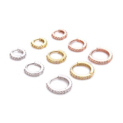 China CLASSIC 6mm/8mm/10mm Circle Hinged CZ Huggie Fork CZ Huggie Orbital Segment Daith Tragus Conch Helix Drill for sale