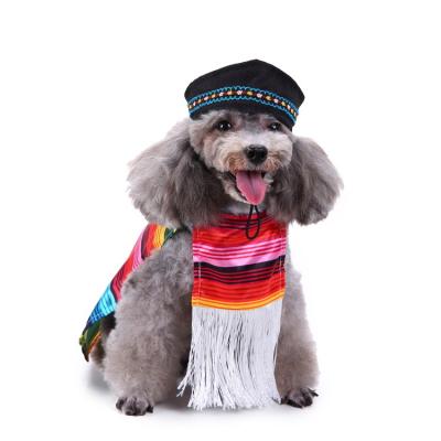 China New Dog Clothes Pet Clothes Christmas Clothes Holiday Costume Rainbow Halloween Ethnic Style COS Pet Clothes Viable Cute Dog Clothes for sale