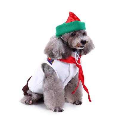 China Halloween Bartender Cos Dog Costume Cute Pet Clothes New Dog Clothes Pet Dress Christmas Clothes Suit Viable Cute Holiday Apparel for sale