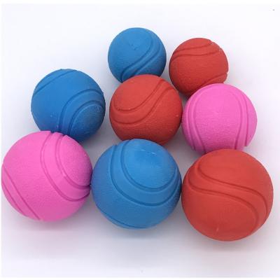 China Viable Training Dogs To Chew Bite-Resistant Solid Rubber Bouncy Ball Wear Rope Pet Toys With Bouncy Rope Ball Pet Supplies for sale