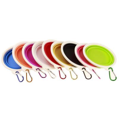 China Portable Military Foldable Plastic Color Folding Pet Dog Drinking Water Bowl Automatic Pet Cat Bowl And Cat Supplies for sale