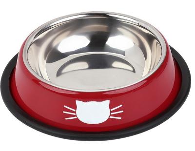 China Automatic Wholesale Anti-Slip Drinking Blue Box Logo Item Cups OEM Pink Black Mirror Laser Stainless Steel Pet Food Bowl Dog Bowl Pet Driver for sale