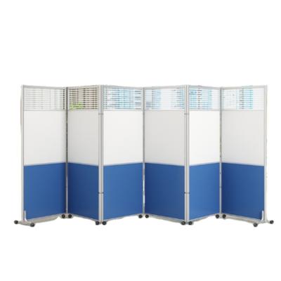 China Privacy Collapsible Divider Panel Desk Divider Free Height Difference Office Position PVC Partition Wall for sale