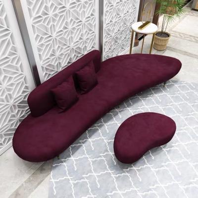 China Other Wine Red Color Fabric Sofa Set Living Room Furniture Italian Style Sofa Set Sitting Room Furniture for sale