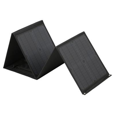 China Laptop 80w Portable Folding Solar Silicon Monocrystalline Foldable Solar Panels With Adapter Cord for sale