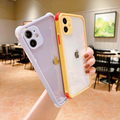 China Clear Shell Anti Mobile Phone PC Back Cover Case For iPhone 11 6.1 Shockproof Yellow Shockproof Protector Mobile Phone for sale