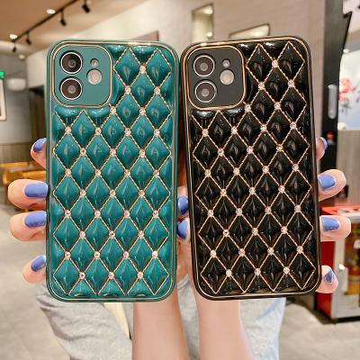 China Anti-fall Anti-drop Leather Diamond Phone Case For iPhone 8 Plus for sale