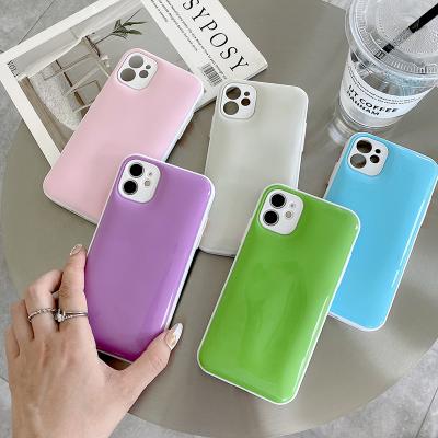 China Anti-fall Soft Cotton Filled Inner Stress Relieve Colorful Cute Phone Case For iPhone 13 Shockproof Mobile Cover for sale