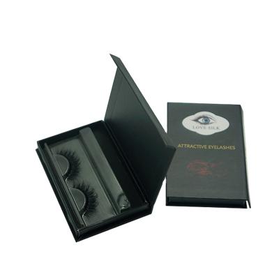 China Recyclable Custom Magnetic Closure False Eyelashes Packaging Box With Plastic Tray for sale