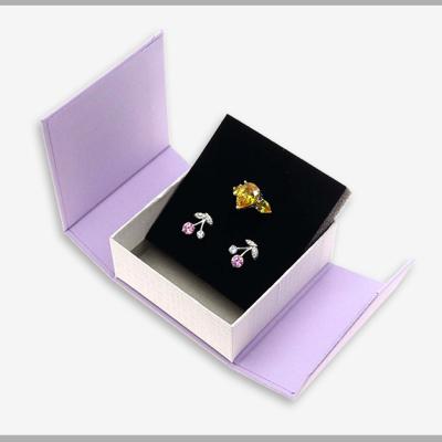 China Recyclable Hot Selling Jewelry Packaging Box Paper Box With Top Selling Ring Box Packaging With Velvet Foam Insert for sale