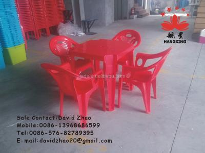 China Outdoor Table High Quality Square Plastic Table With Chairs for sale