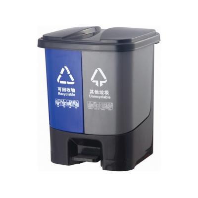 China Sustainable Plastic Pedal Trash Can Home Matched Trash Can Garbage Bin for sale