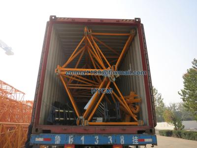 China Boom 55 Meter Tower Crane 45m Free Standing Height Tower Kren for sale