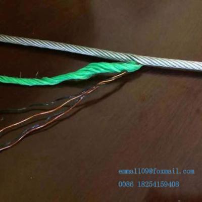 China 7mm Diameter Construction 8*19S 2 Copper Conductor With Cable Wire Rope for sale