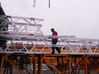 China D63-2520 25M Jib Boom Luffing Tower Crane 1.2*3m Mast Section 6t for sale