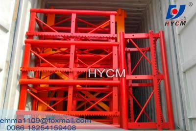 China SC Building Lifter Spare Parts Mast Section with Racks And Bolts for sale