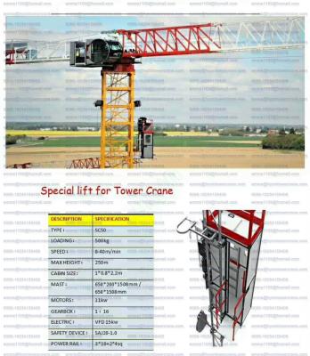 China OEM SC50 Gebäudeturmkranichzug mit Invertersteuerungssystem zu verkaufen